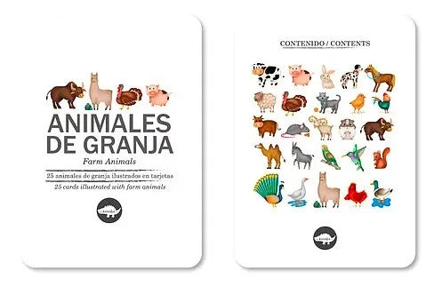 Flahscards Animales De La Granja Cartas Didácticas