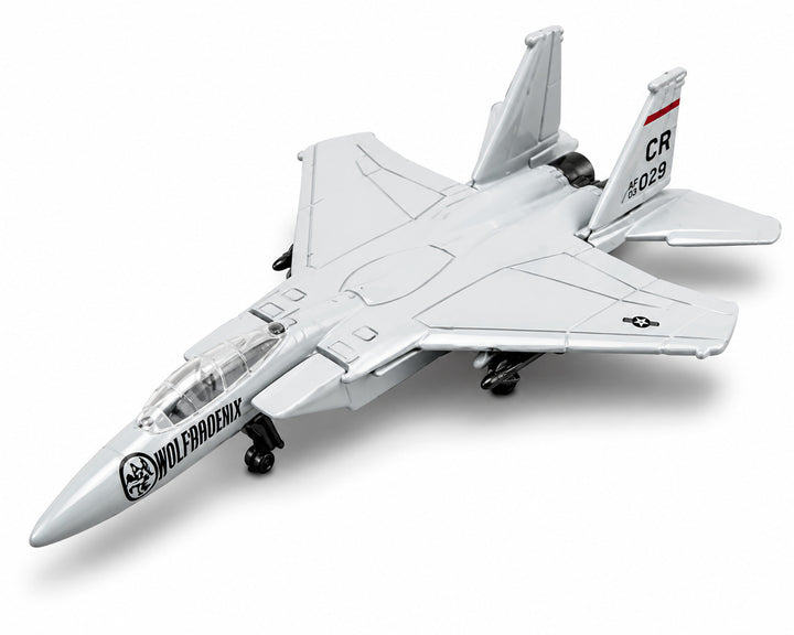 Avión Coleccionable A Escala F-15 Eagle Gris Para Niños