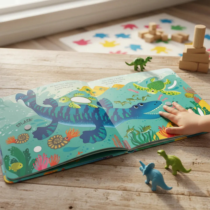 Libro Didáctico Con Sonidos Dinosaurios Para Niños