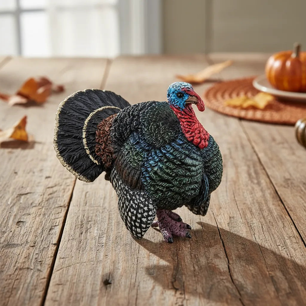 Figura Coleccionable Pavo Pintada A Mano Papo