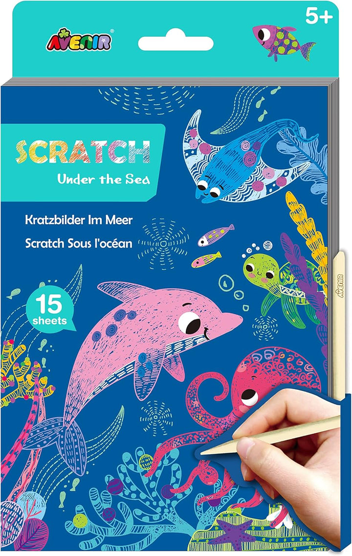 Libro De Ilustración Scratch océano Para Niños