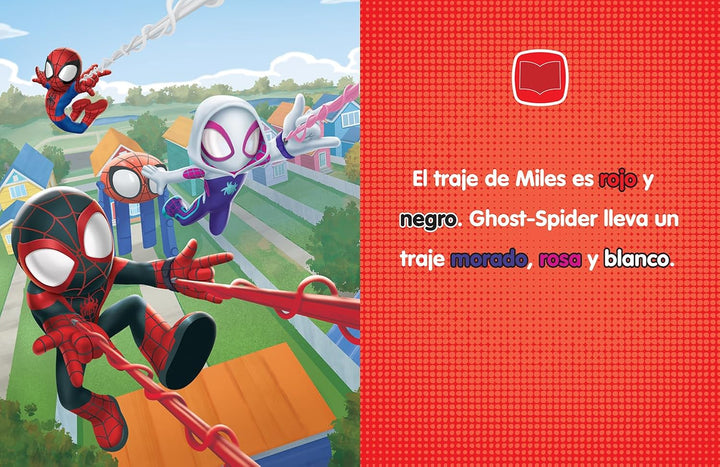 libro con lector de cuentos Spidey y sus amigos para niños