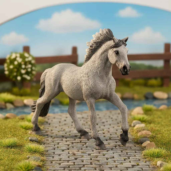 Figura Animales Caballo Sorraia Mustang Pintado A Mano