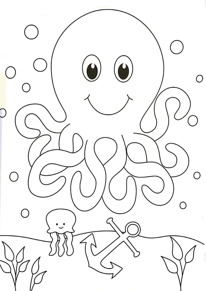 Libro Infantil Para Colorear Animales Marinos