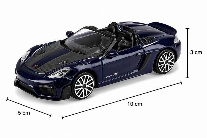 Carro Coleccionable Bburago 1:45 Porshe 718 Spyder Rs Azul