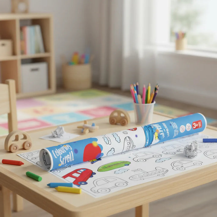 Rollo Para Colorear Vehículos Para Niños