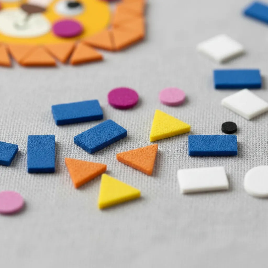 Set De Arte y Manualidades Mosaico Con Stickers Animales