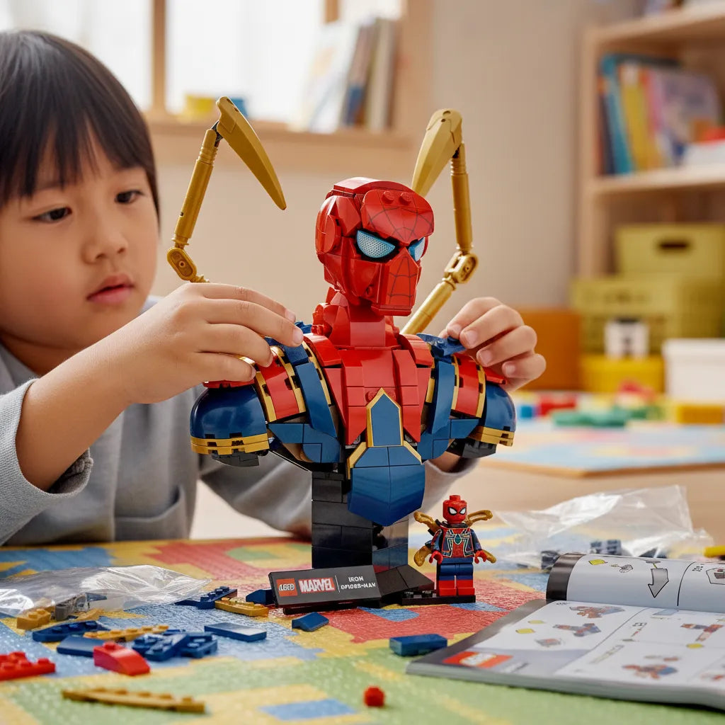 Juego De Construcción Iron Spiderman 379 Piezas Para Niños