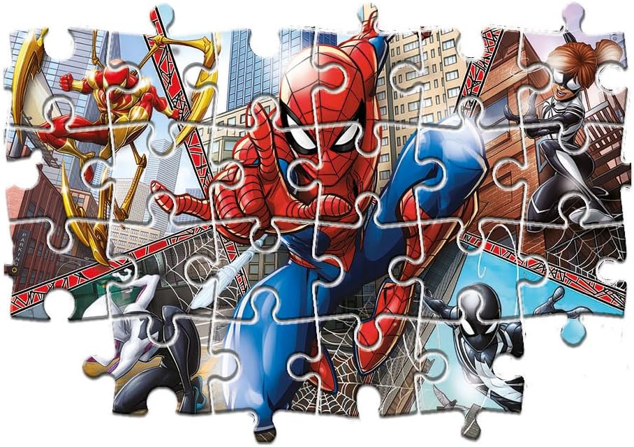 Rompecabezas 2 En 1 Spider-man  Para Niños