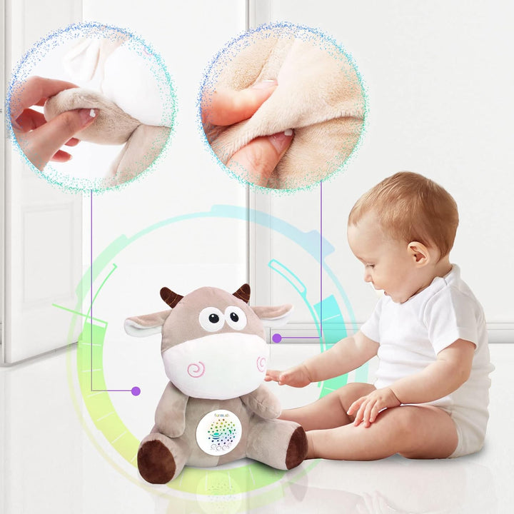 Juguete Peluche Vaca Proyector Y Sonido Para Bebés