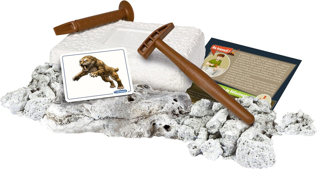 Juego Didáctico Fósiles Smilodon Para Niños