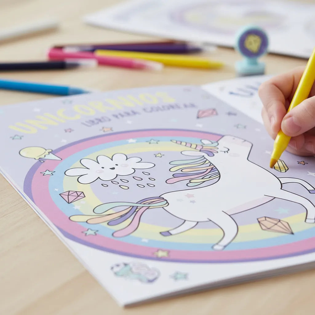 Set Creatividad unicornios Con Sellos Para Niños