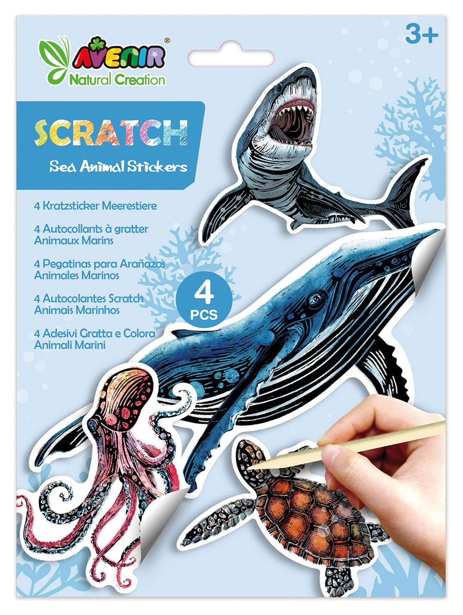 Juego Stickers Mundo Marino Para Rascar Niños