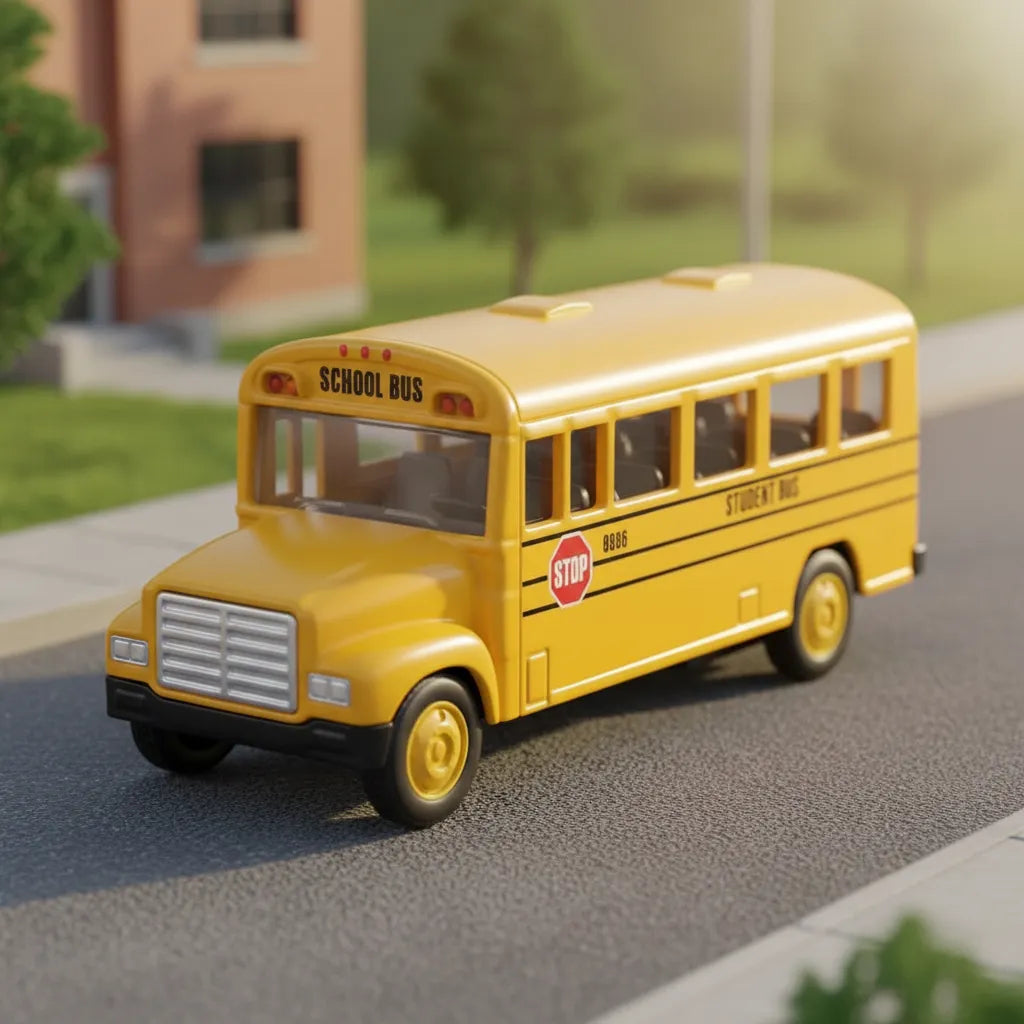 Carro Coleccionable A Escala 1/36 School Bus Amarillo