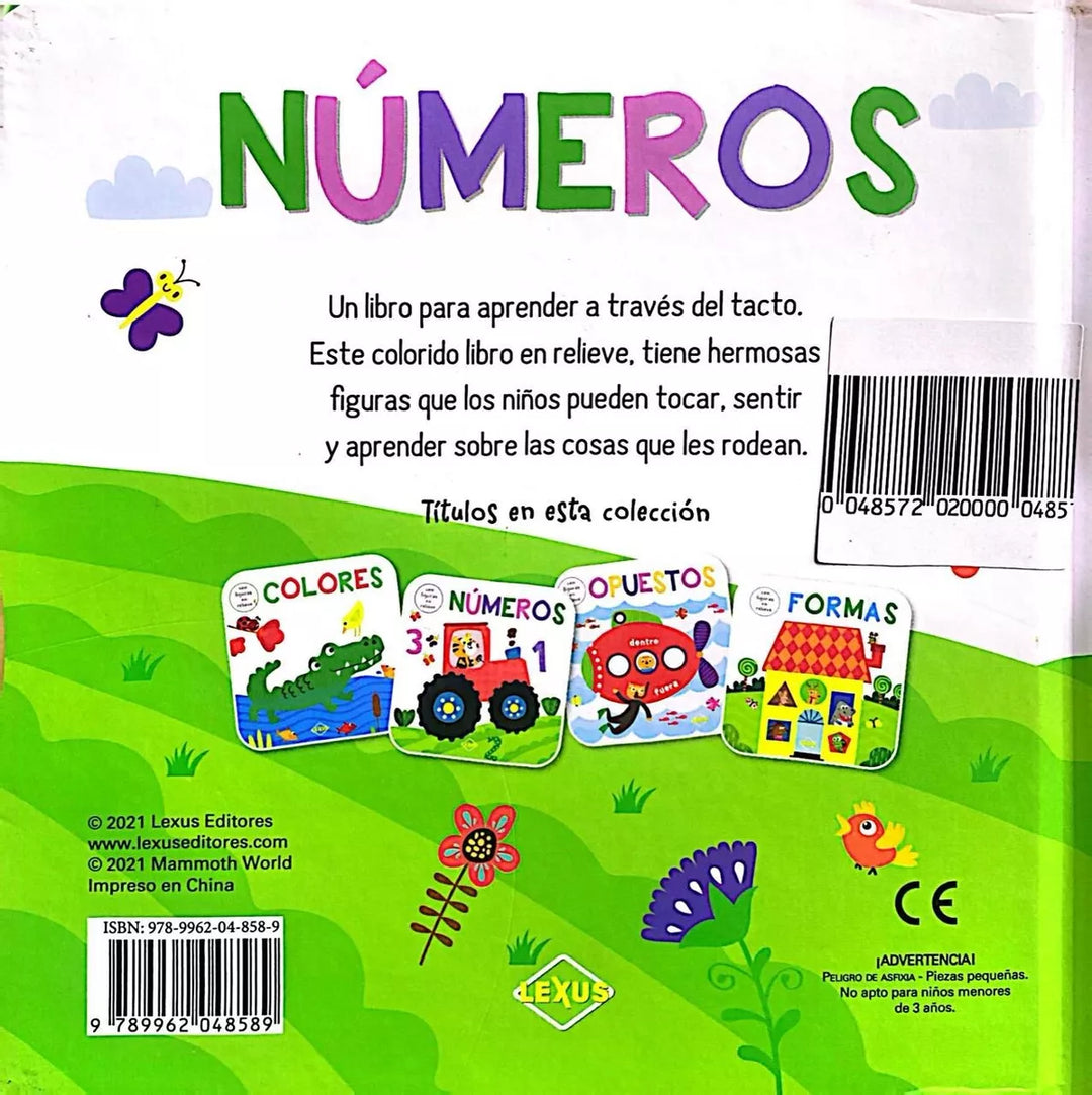 Libro Sensorial Los Números Figuras  Niños
