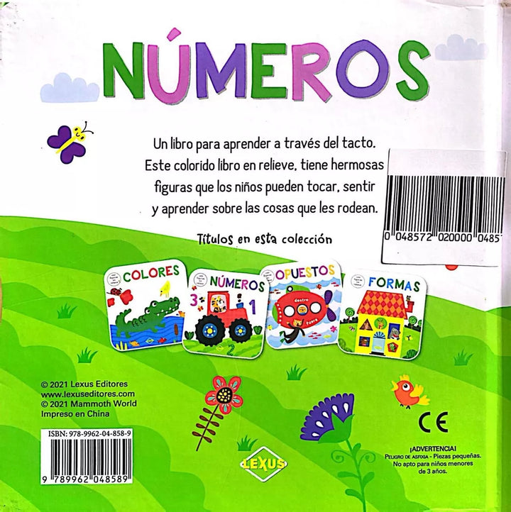 Libro Sensorial Los Números Figuras  Niños
