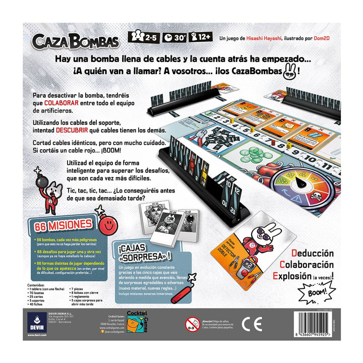 Juego De Mesas Caza Bombas Para Niños Adultos