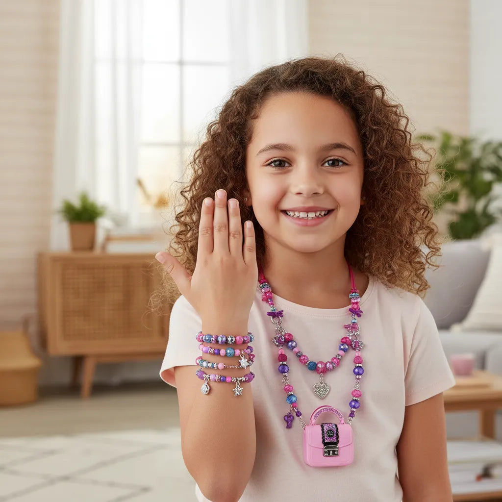 Set De Joyas Con Bolso De Mano Niñas
