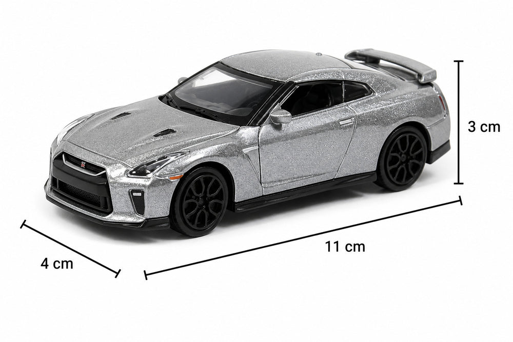 Carro Coleccionable Bburago A Escala 1:43 Nissan Gt-r Gris