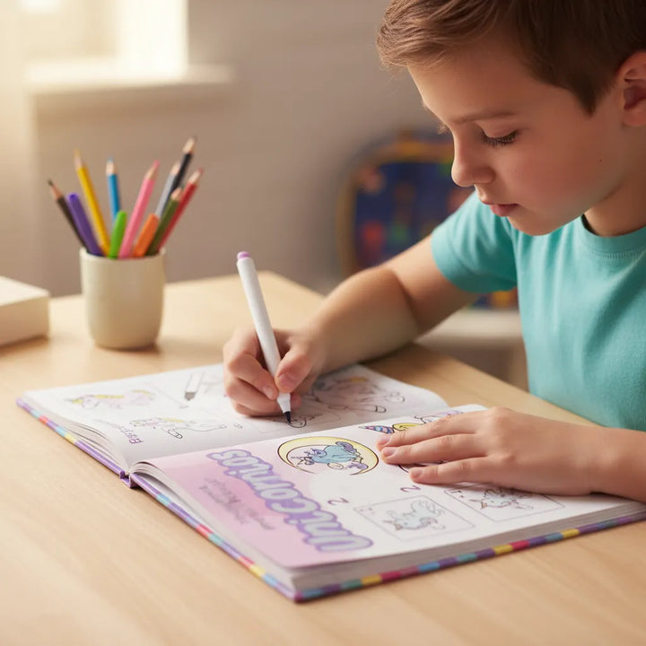 Libro Borrable Aprende A Dibujar Unicornios Para Niños