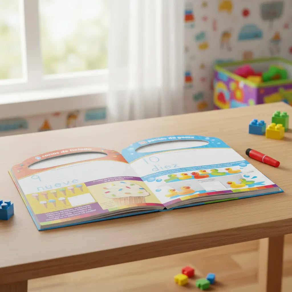 Libro Didáctico Escribe Y Borra Aprende A Contar Para Niños