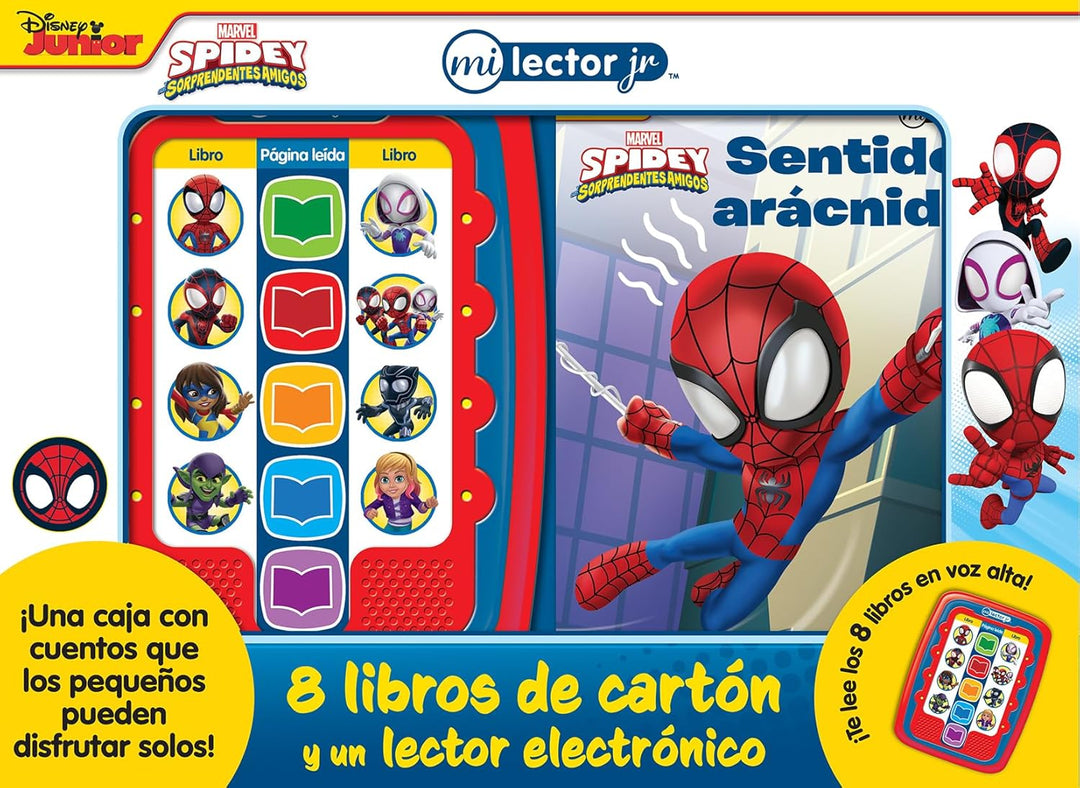 libro con lector de cuentos Spidey y sus amigos para niños