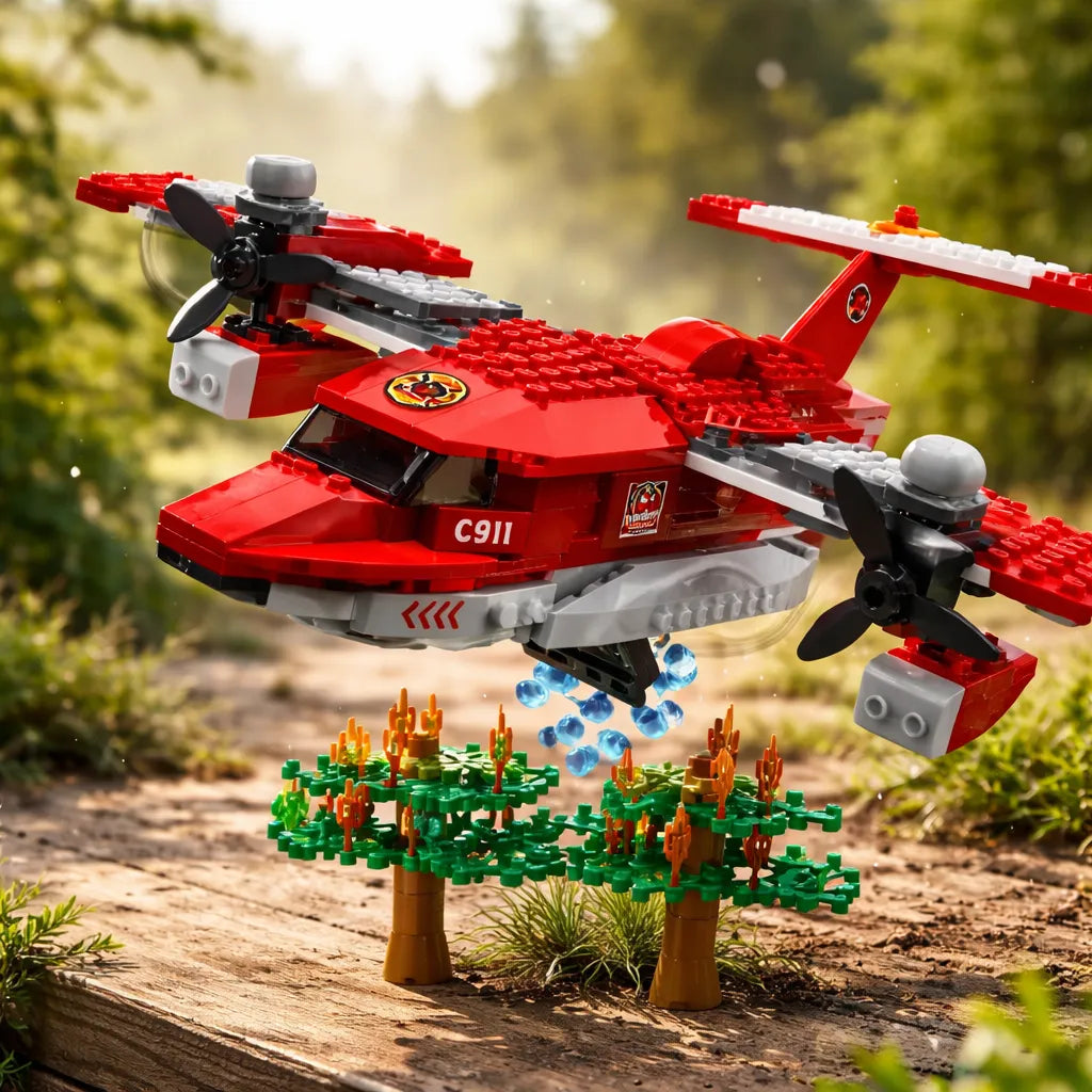 Juego De Construccion Tipo Lego Avion Rescate