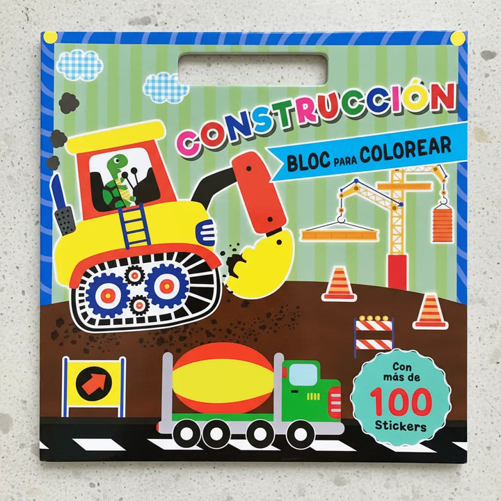 Libro para Colorear Construcción 100 Pegatinas