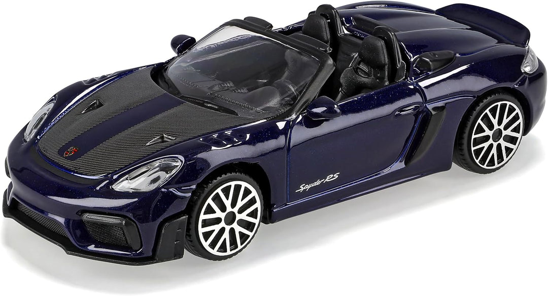 Carro Coleccionable Bburago 1:45 Porshe 718 Spyder Rs Azul