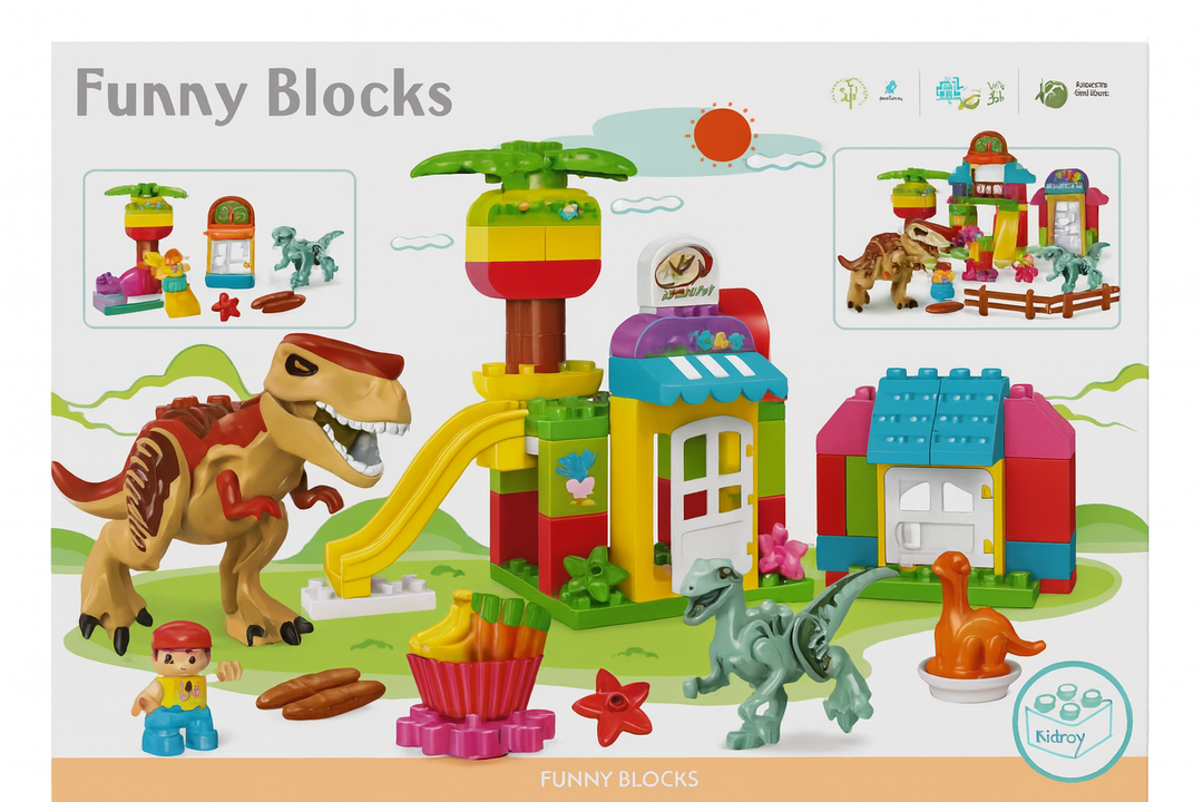 Bloques Funny Blocks Dino Park Para Niños