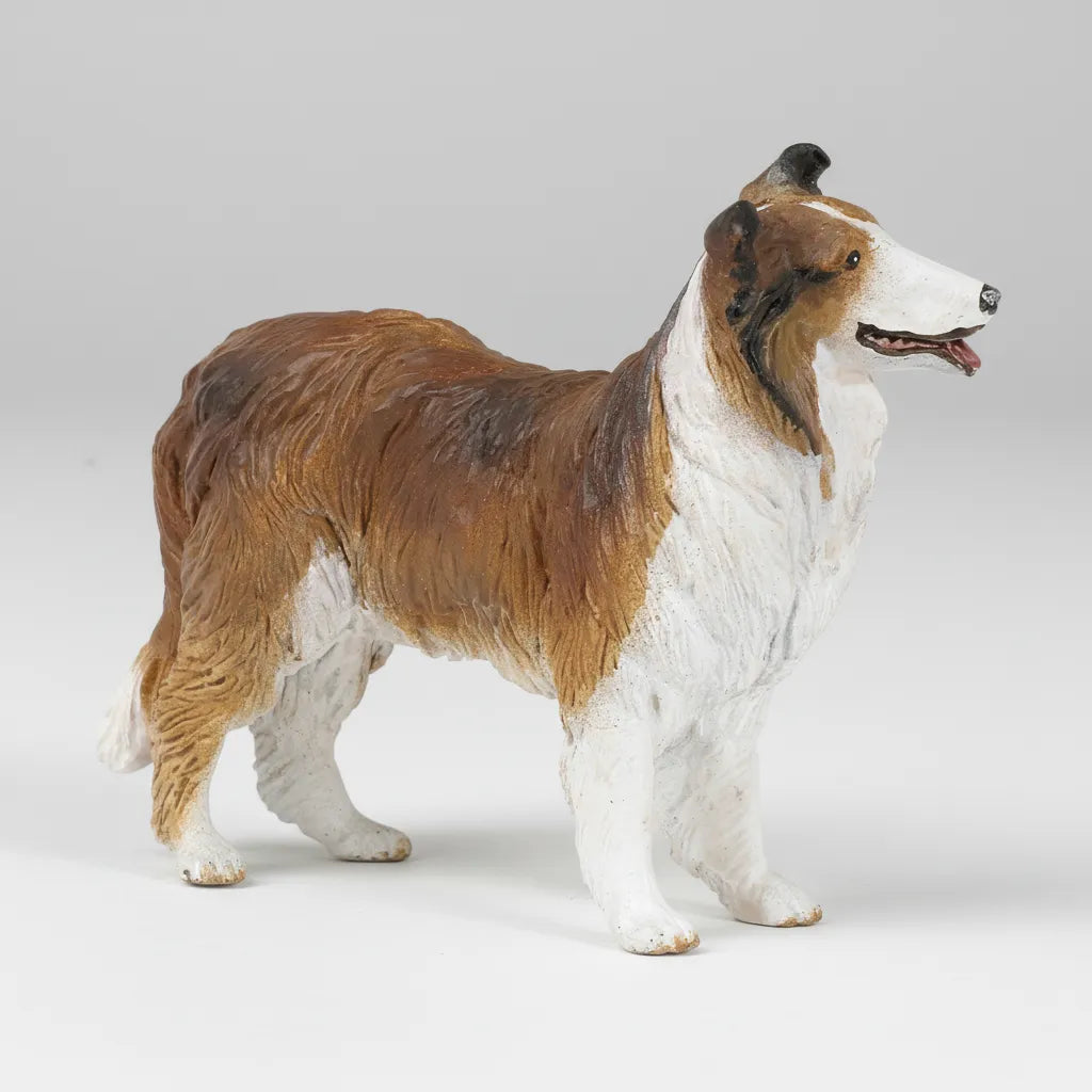 Figura Perro Collie Pintado a Mano