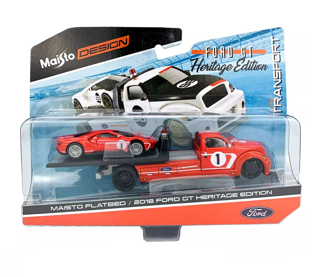 Juguete Flatbed 2018 Ford Gt Hero 1:64 Niños
