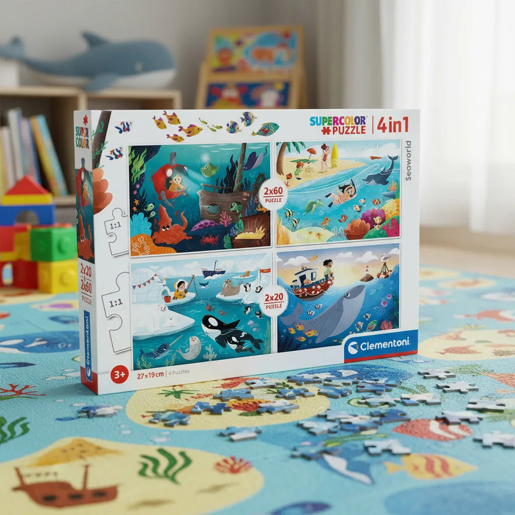 Rompecabezas Para Niños 4 En 1 Explorando El Oceano