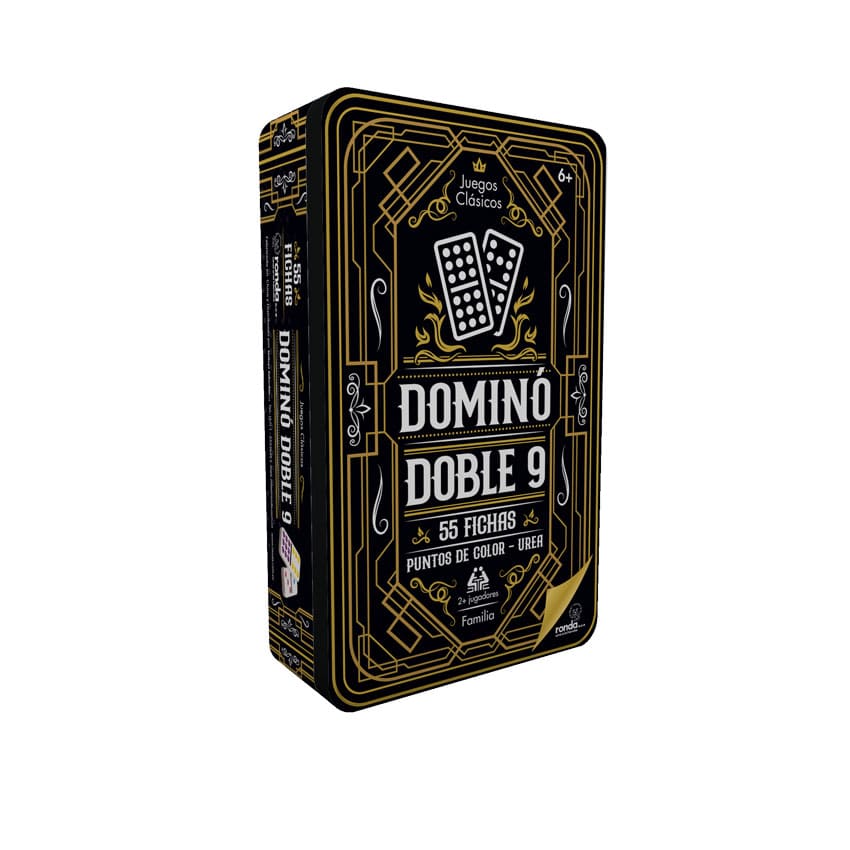 Juego De Mesa Domino Doble 9 En Lata  Familiar