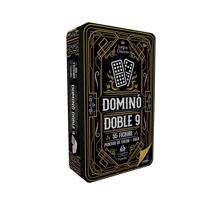 Juego De Mesa Domino Doble 9 En Lata  Familiar