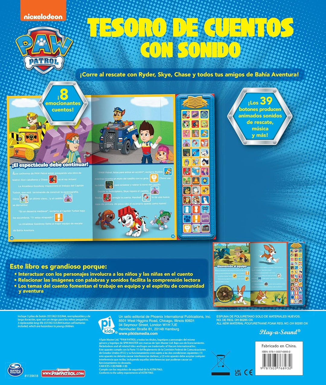 Libro Con Sonido paw patrol Y Sus Amigos Niños