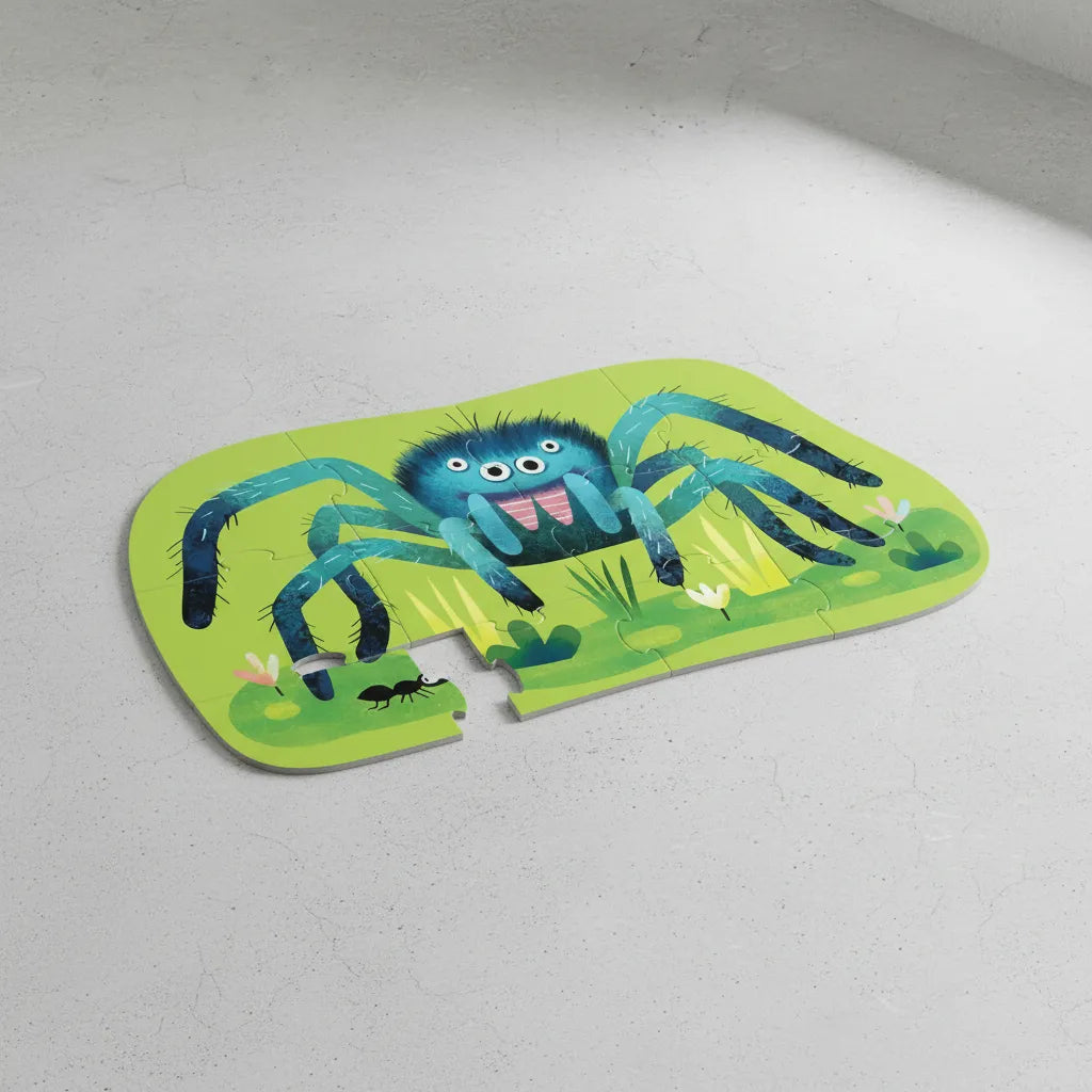 Rompecabezas de araña Divertida 12 Piezas Para Niños