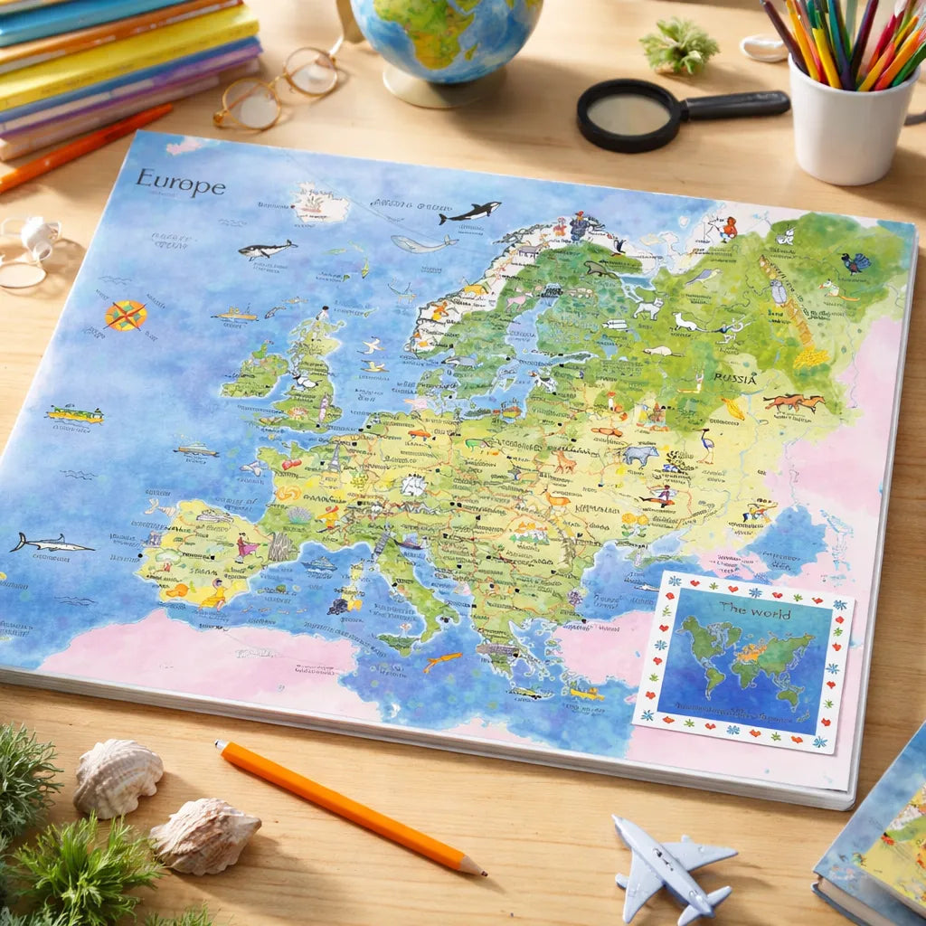 Libro Didáctico Atlas Ilustrado Usbone Para Niños