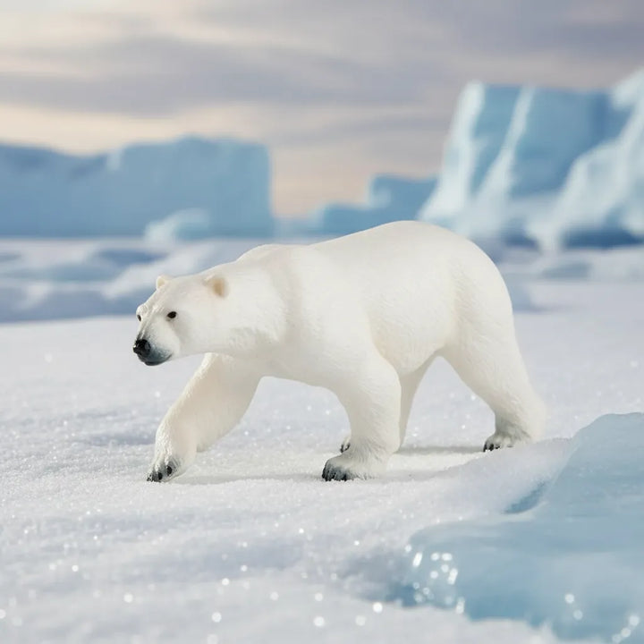 Figura Oso Polar Pintado a Mano