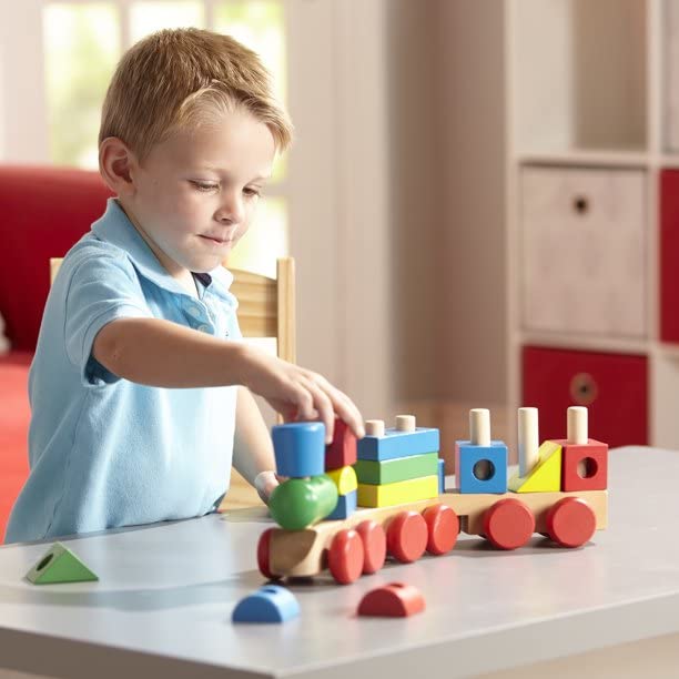 Juego Didáctico Tren De Bloques Para Niños