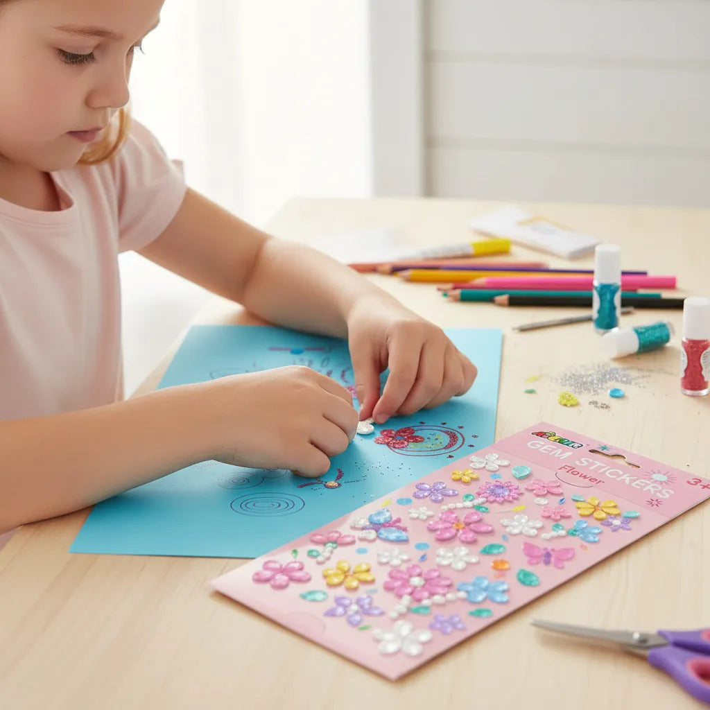 Set De Arte y Manualidades Gemas Para Decorar Flores