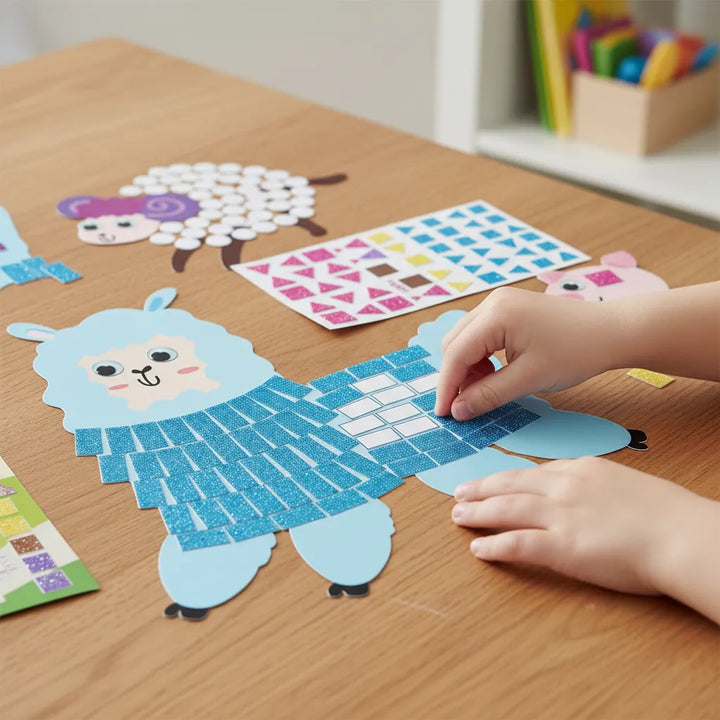 Set De Arte y Manualidades Mosaico Con Stickers Animales