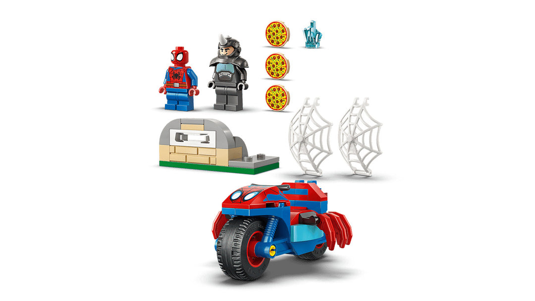 Juego Construcción Marvel Spidey Vs Rhino Moto Lego Original
