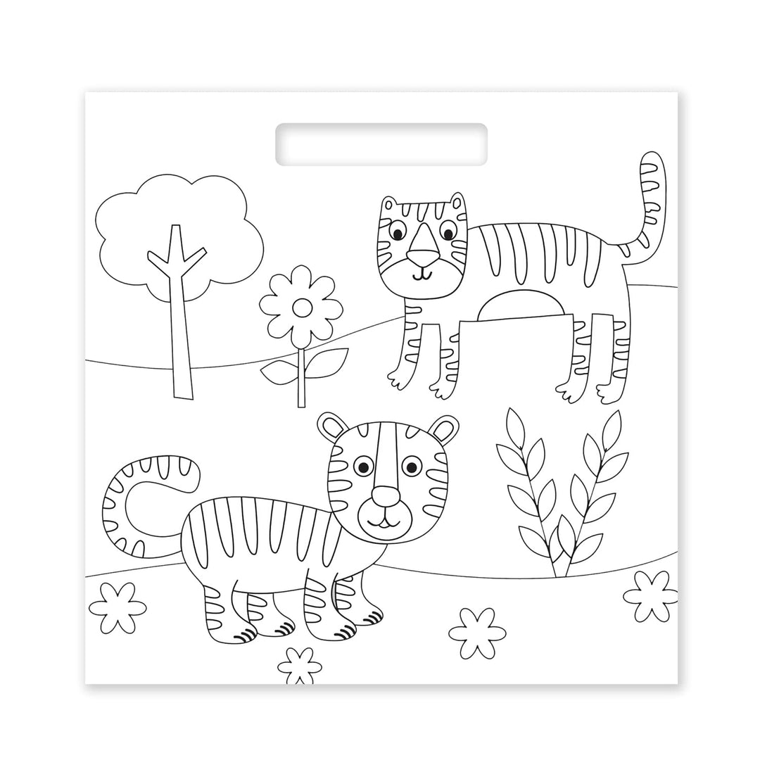 Libro Colorea La Selva Con Stickers Para Niños