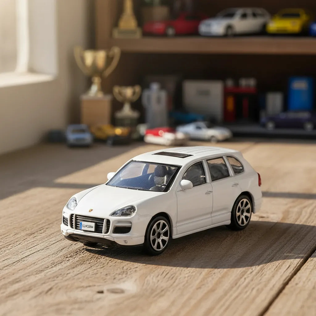 Carro Coleccionable Bburago 1:43 Porshe Cayenne Blanco