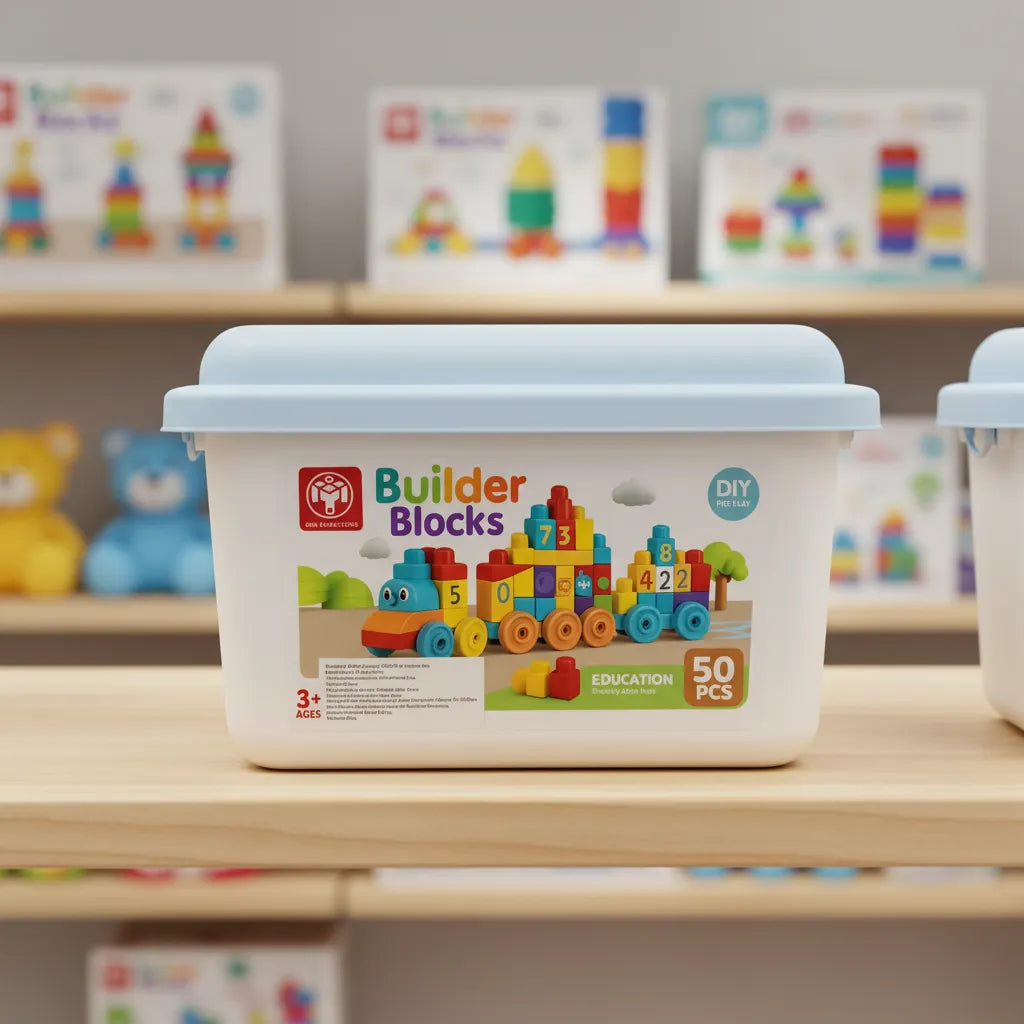 Juego Bloques Grandes Tren 50 Piezas Niños