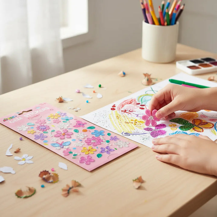 Set De Arte y Manualidades Gemas Para Decorar Flores