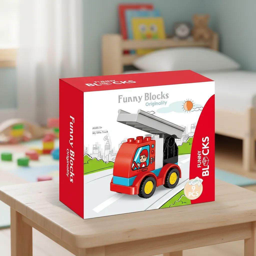 Juego camión Bombero Armable 9 Piezas Niños