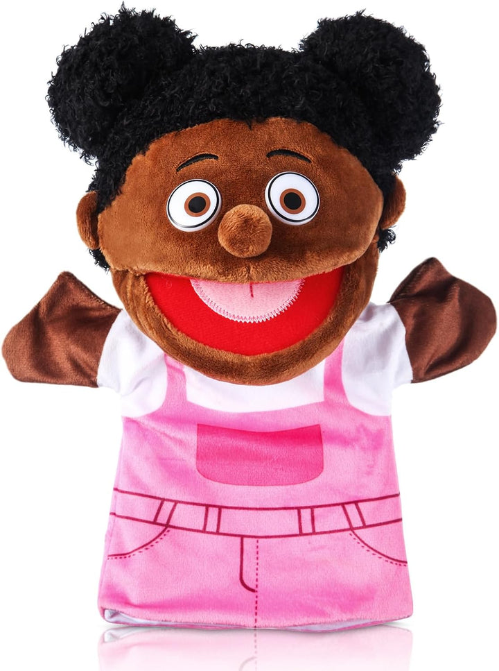 Juguete Didáctico Títere Marioneta Niña vestido rosa Niños