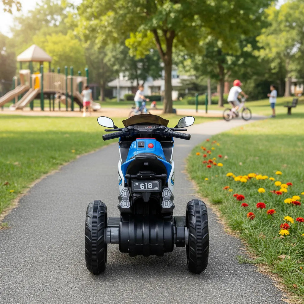 Moto Eléctrica policía Sonidos Luces Niños
